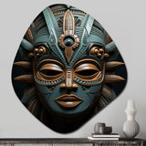 African Tribal Dogon Mask - Asymmetric Metal Wall Art