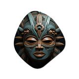 African Tribal Dogon Mask - Asymmetric Metal Wall Art