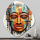 African Tribal Mask Kente I - Asymmetric Metal Wall Art