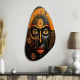 African Tribes Sacred Patterns V - Asymmetric Metal Wall Art