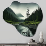 Alaska Wilderness Solitude - Asymmetric Metal Wall Art