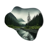 Alaska Wilderness Solitude - Asymmetric Metal Wall Art