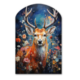 Animal Deer Symphony Of Forest I - Asymmetric Metal Wall Art