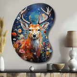 Animal Deer Symphony Of Forest I - Asymmetric Metal Wall Art