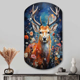 Animal Deer Symphony Of Forest I - Asymmetric Metal Wall Art