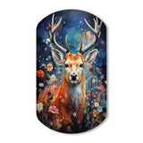 Animal Deer Symphony Of Forest I - Asymmetric Metal Wall Art