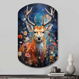 Animal Deer Symphony Of Forest I - Asymmetric Metal Wall Art