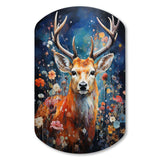 Animal Deer Symphony Of Forest I - Asymmetric Metal Wall Art