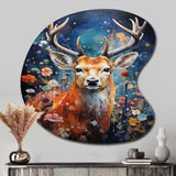 Animal Deer Symphony Of Forest I - Asymmetric Metal Wall Art