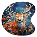 Animal Deer Symphony Of Forest I - Asymmetric Metal Wall Art