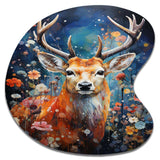 Animal Deer Symphony Of Forest I - Asymmetric Metal Wall Art