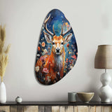 Animal Deer Symphony Of Forest I - Asymmetric Metal Wall Art