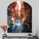 Canyon Antelope Turquoise Drips - Asymmetric Metal Wall Art