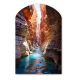 Canyon Antelope Turquoise Drips - Asymmetric Metal Wall Art