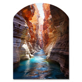 Canyon Antelope Turquoise Drips - Asymmetric Metal Wall Art