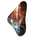 Canyon Antelope Turquoise Drips - Asymmetric Metal Wall Art