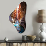 Canyon Antelope Turquoise Drips - Asymmetric Metal Wall Art