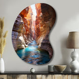 Canyon Antelope Turquoise Drips - Asymmetric Metal Wall Art