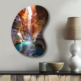 Canyon Antelope Turquoise Drips - Asymmetric Metal Wall Art