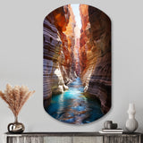 Canyon Antelope Turquoise Drips - Asymmetric Metal Wall Art