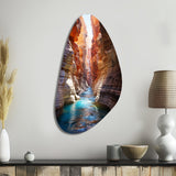 Canyon Antelope Turquoise Drips - Asymmetric Metal Wall Art