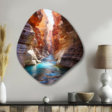 Canyon Antelope Turquoise Drips - Asymmetric Metal Wall Art