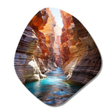 Canyon Antelope Turquoise Drips - Asymmetric Metal Wall Art