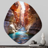 Canyon Antelope Turquoise Drips - Asymmetric Metal Wall Art