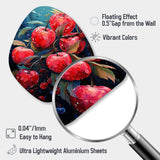 Red Apple Blossom Collage - Asymmetric Metal Wall Art