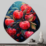 Red Apple Blossom Collage - Asymmetric Metal Wall Art