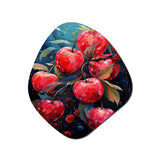 Red Apple Blossom Collage - Asymmetric Metal Wall Art