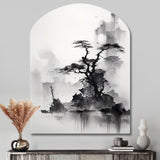 Asian Art Landscape Sumi - Asymmetric Metal Wall Art