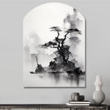 Asian Art Landscape Sumi - Asymmetric Metal Wall Art