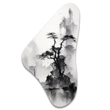 Asian Art Landscape Sumi - Asymmetric Metal Wall Art