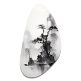 Asian Art Landscape Sumi - Asymmetric Metal Wall Art