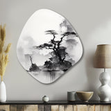 Asian Art Landscape Sumi - Asymmetric Metal Wall Art