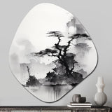 Asian Art Landscape Sumi - Asymmetric Metal Wall Art