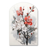 Asian Art Apple Blossom I - Asymmetric Metal Wall Art