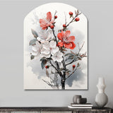 Asian Art Apple Blossom I - Asymmetric Metal Wall Art