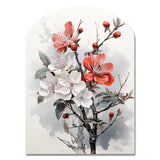 Asian Art Apple Blossom I - Asymmetric Metal Wall Art