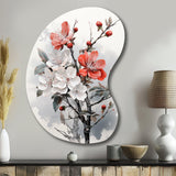 Asian Art Apple Blossom I - Asymmetric Metal Wall Art