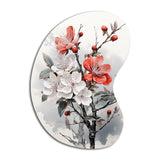 Asian Art Apple Blossom I - Asymmetric Metal Wall Art