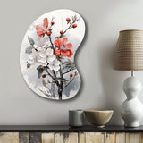 Asian Art Apple Blossom I - Asymmetric Metal Wall Art