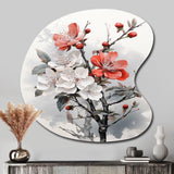 Asian Art Apple Blossom I - Asymmetric Metal Wall Art