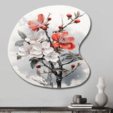 Asian Art Apple Blossom I - Asymmetric Metal Wall Art