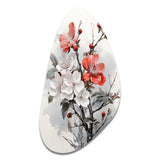 Asian Art Apple Blossom I - Asymmetric Metal Wall Art