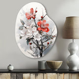 Asian Art Apple Blossom I - Asymmetric Metal Wall Art