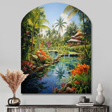 Bali Bliss Landscape II - Asymmetric Metal Wall Art