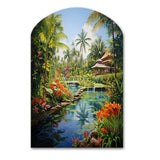 Bali Bliss Landscape II - Asymmetric Metal Wall Art