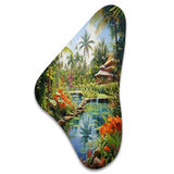 Bali Bliss Landscape II - Asymmetric Metal Wall Art